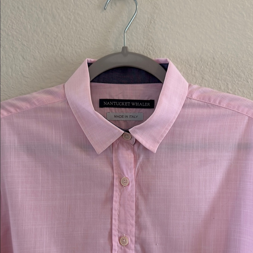 Pink Button Down Shirt with Classic Collar